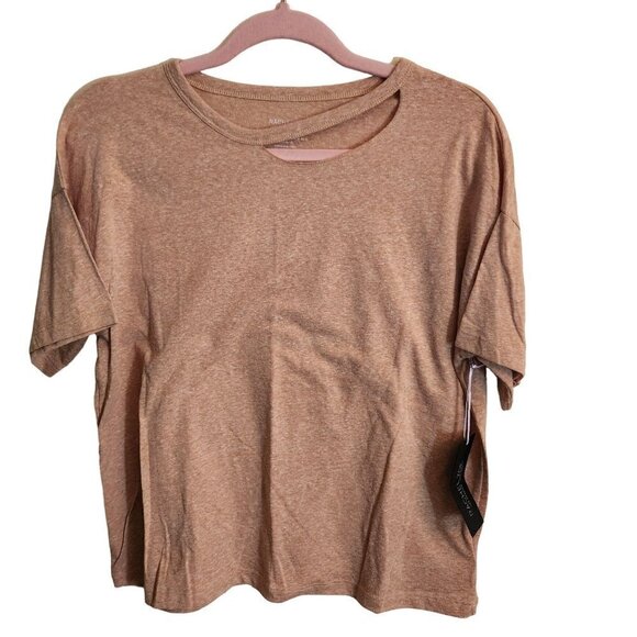 Lot of 2 Rachel Zoe NWT Cut Out Crewneck Short Sleeve Tee Shirts Size M - Picture 3 of 11